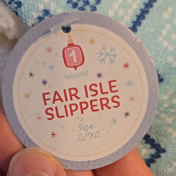 Cozy Blue Slippers - Picture 2 of 4